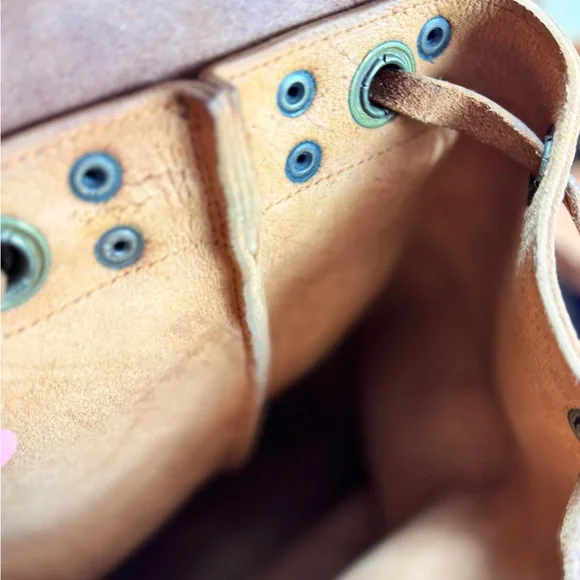 Classic Tan Leather Fringe Backpack Unbranded - Picture 11 of 12